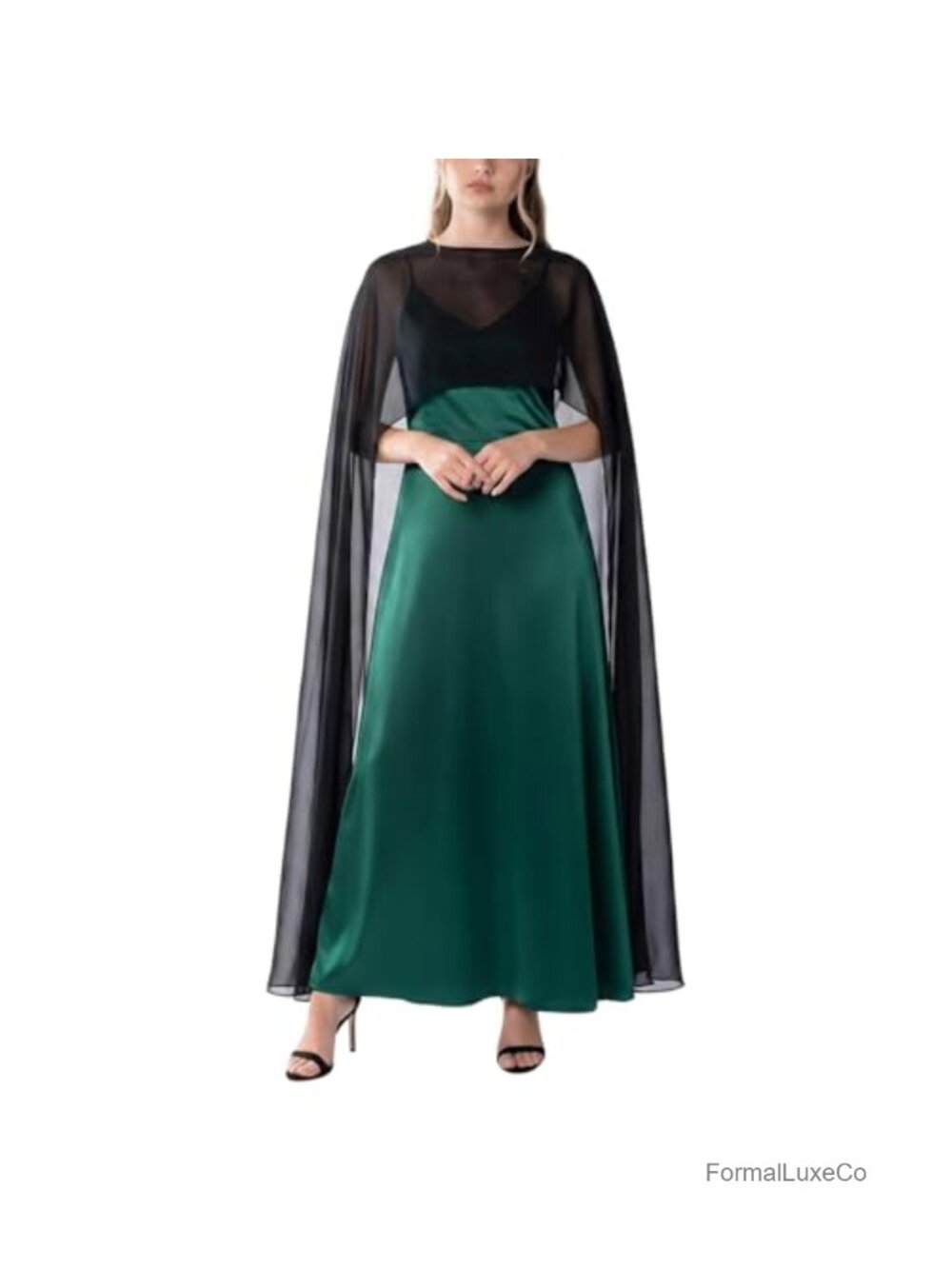 Sheer Chiffon Cape Long Shawl Wrap Evening Dress Wedding Bridal Cover Up